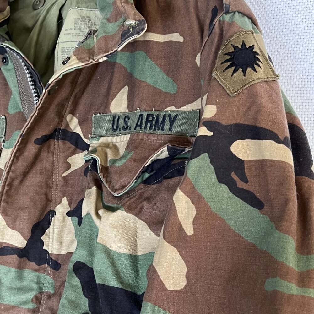 Mil-Tec Jacket Men Large Green Camo Full Zip Heavyweight Hood Hunting Outdoor - Picture 11 of 12